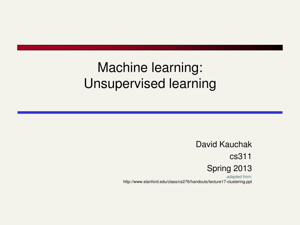 unsupervised learning stanford