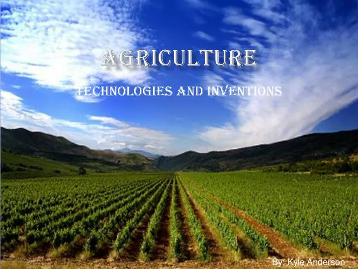 oral presentation on agriculture