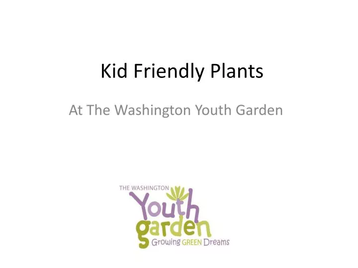 Ppt Kid Friendly Plants Powerpoint Presentation Free Download