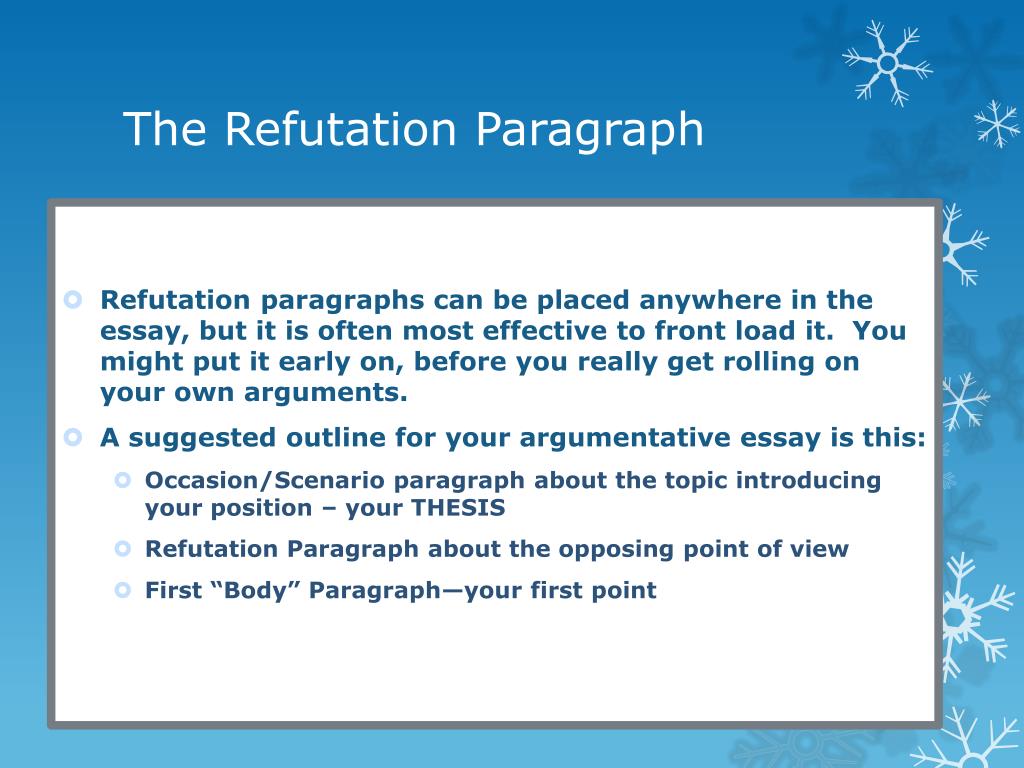 essay with refutation