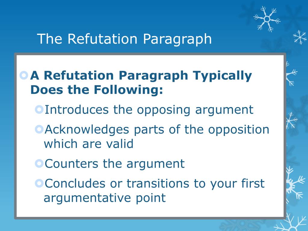 PPT How To Write A Refutation Paragraph PowerPoint Presentation Free 