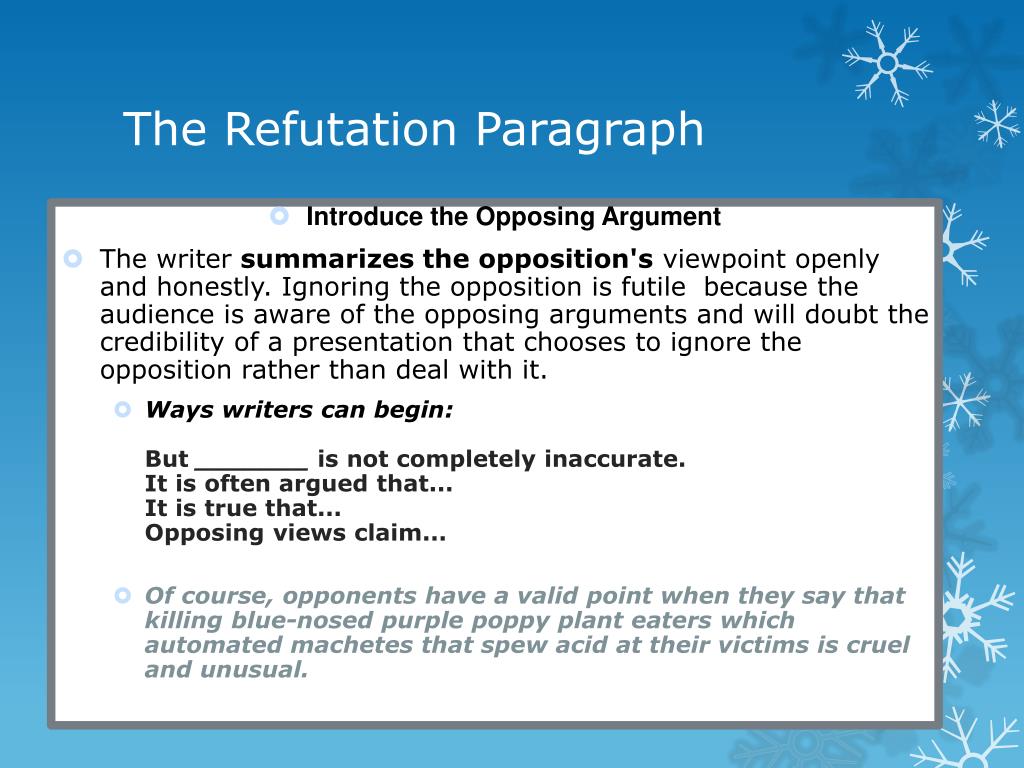 PPT How To Write A Refutation Paragraph PowerPoint Presentation Free 