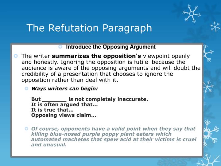 PPT How to Write a Refutation Paragraph PowerPoint