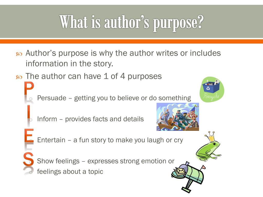 author's purpose part of speech