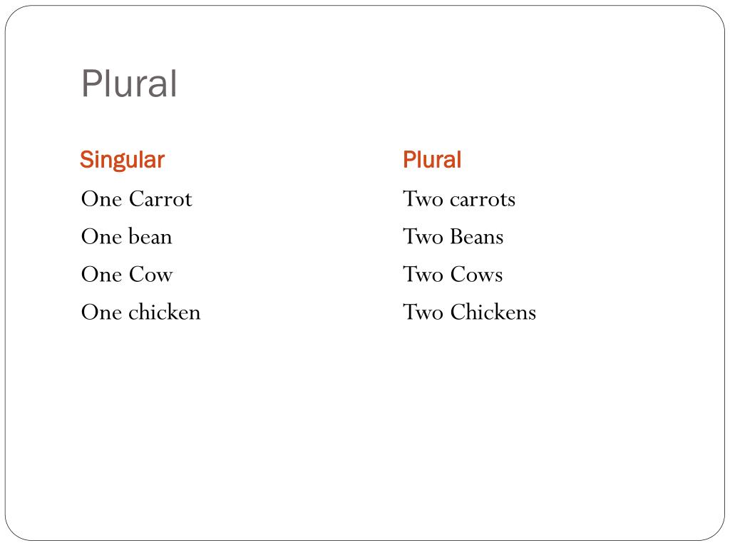 Chicken plural