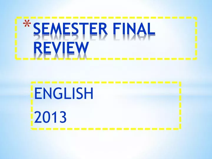 semester final review n.