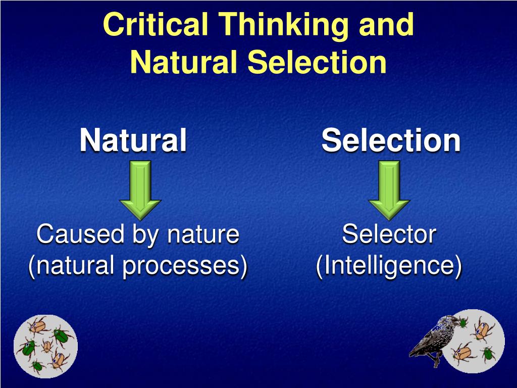 critical thinking understanding natural selection