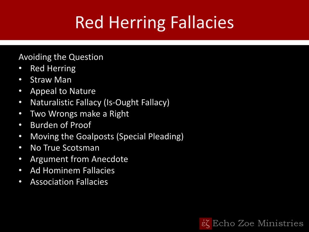 red herring fallacy trump