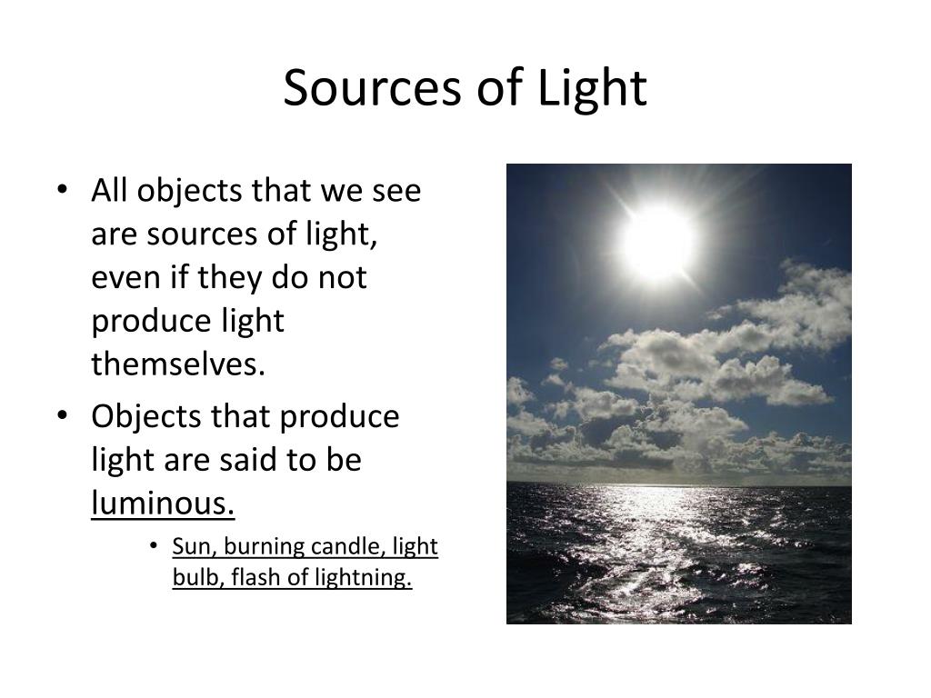 PPT Sources of Light PowerPoint Presentation, free download ID2308161