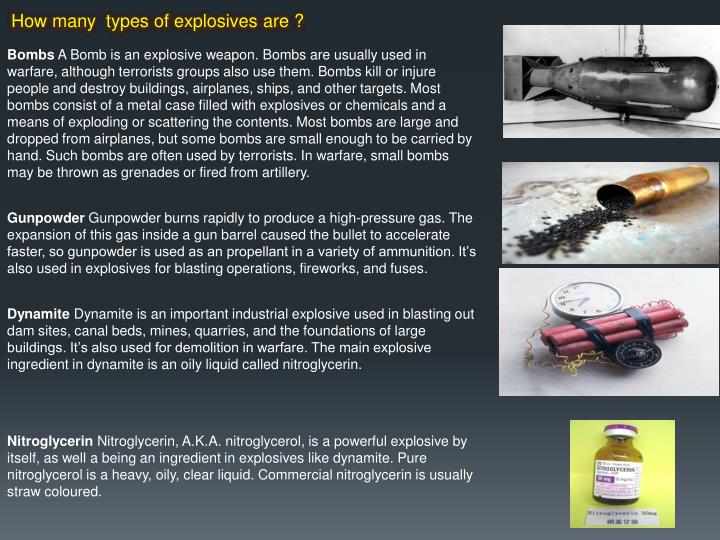 PPT - EXPLOSIVES PowerPoint Presentation - ID:2309021