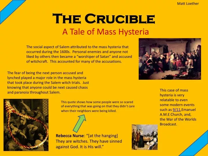 Реферат: Mass Hysteria In The Crucible Essay Research