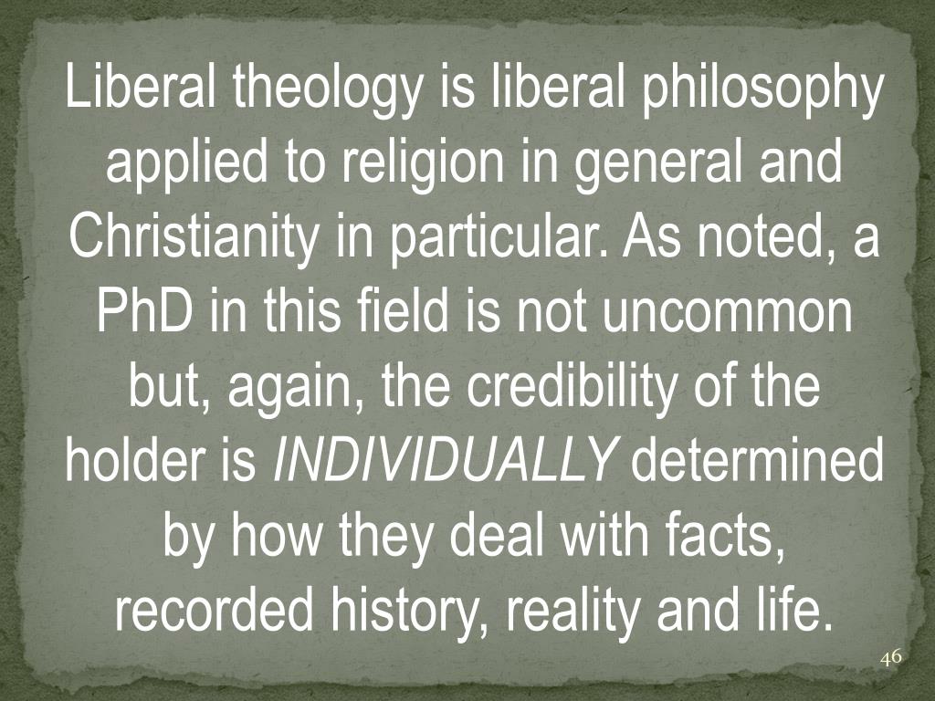 PPT LIBERAL THEOLOGY THE DEATH OF CHRISTIANITY? PowerPoint