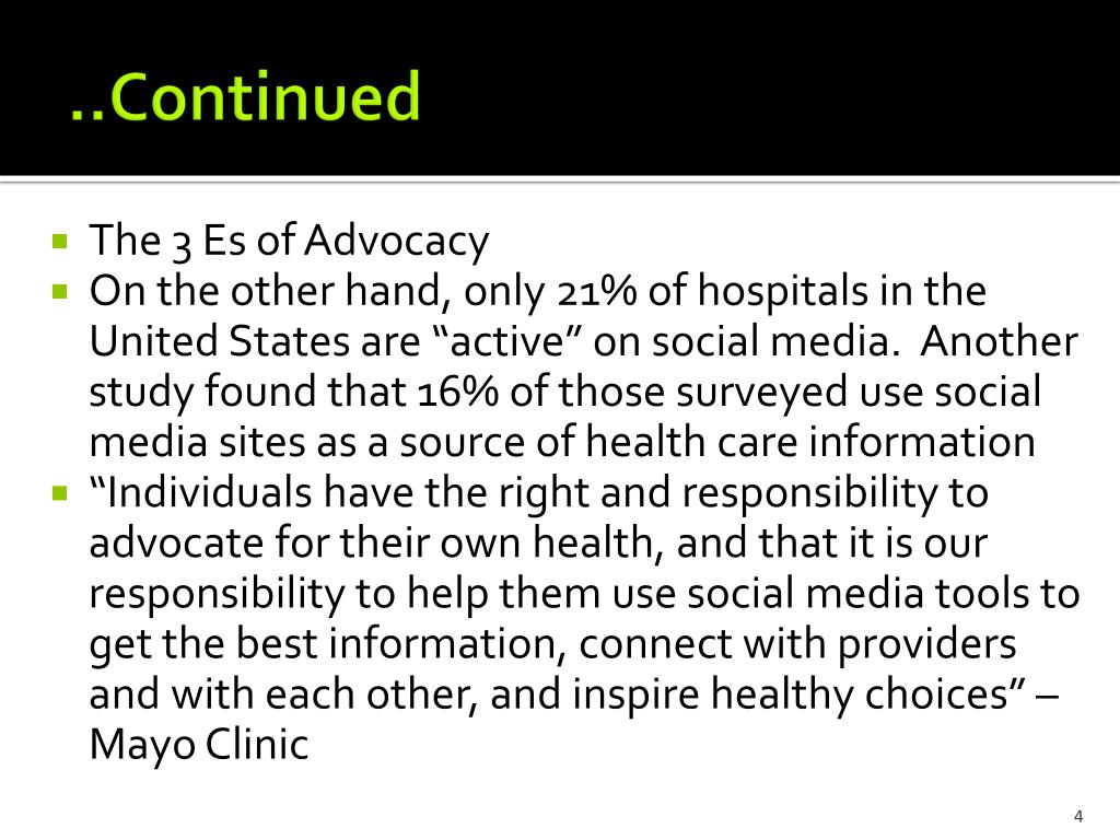 PPT - The Role of Social Media on Health Care PowerPoint Presentation ...