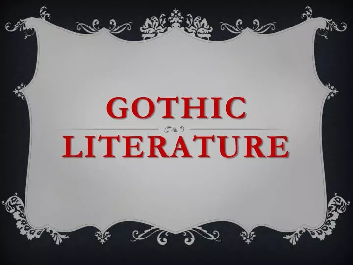 gothic literature n.