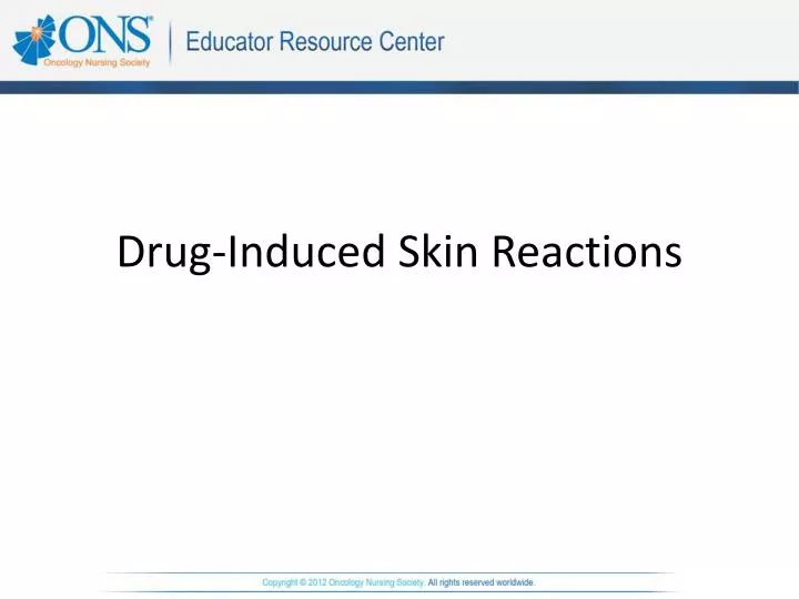 drug induced skin reactions n.