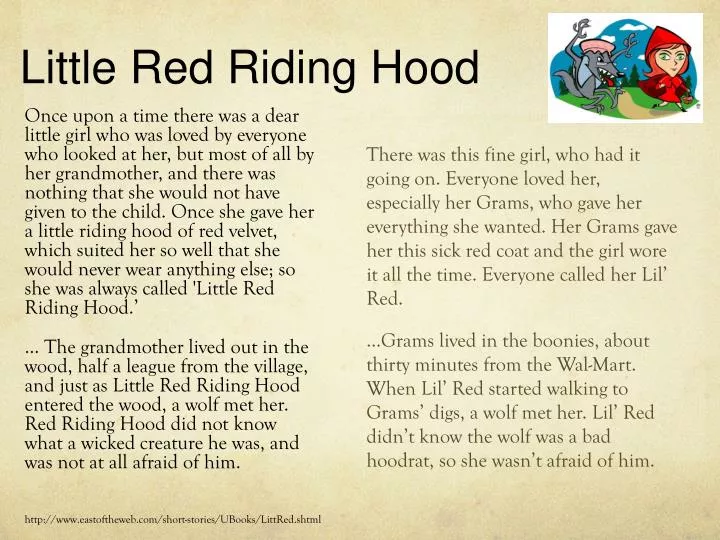 Ppt Little Red Riding Hood Powerpoint Presentation Free Download Id