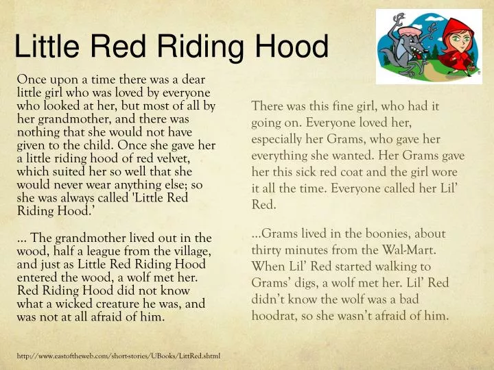 PPT Little Red Riding Hood PowerPoint Presentation Free Download 