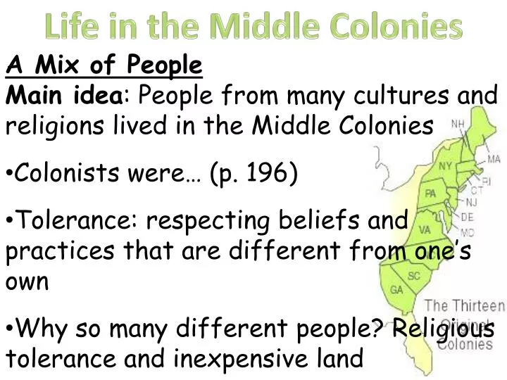 middle colonies powerpoint middle colonies powerpoint