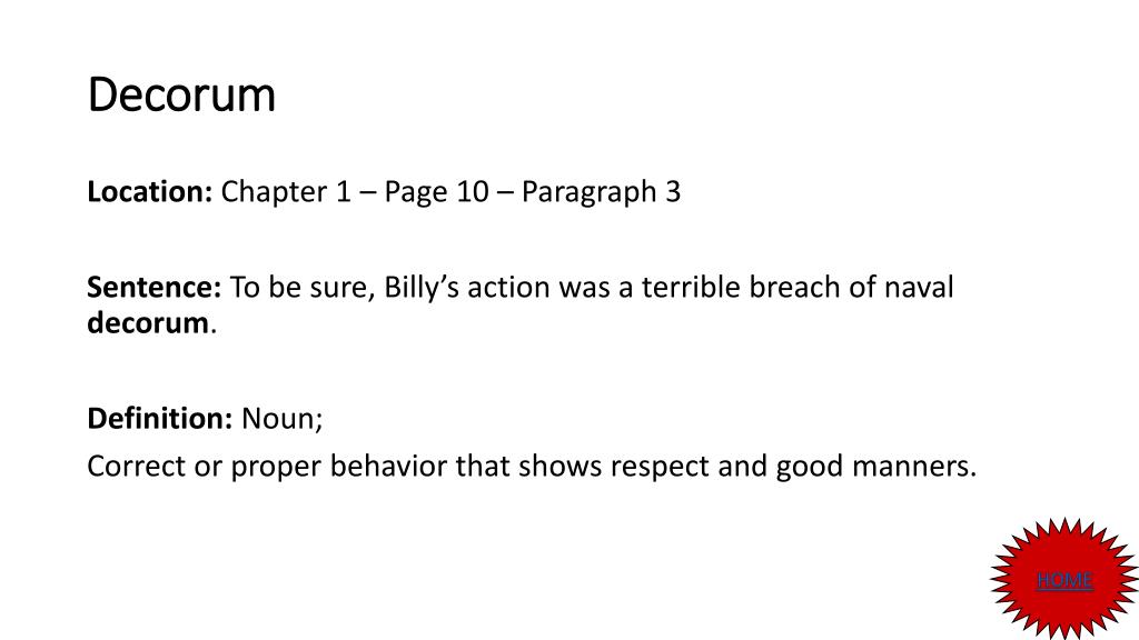 Ppt Working Dictionary Billy Budd Sailor Powerpoint