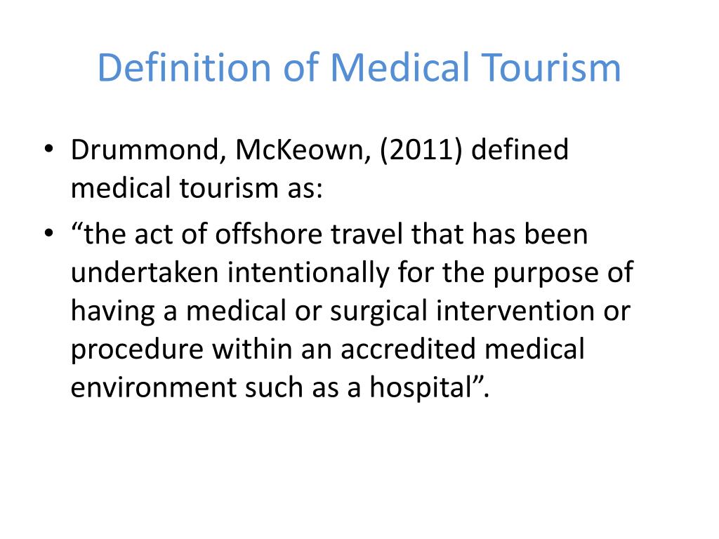 medical tourism def