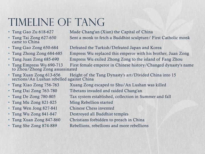 PPT The Tang Dynasty PowerPoint Presentation ID 2316002   Timeline Of Tang N 