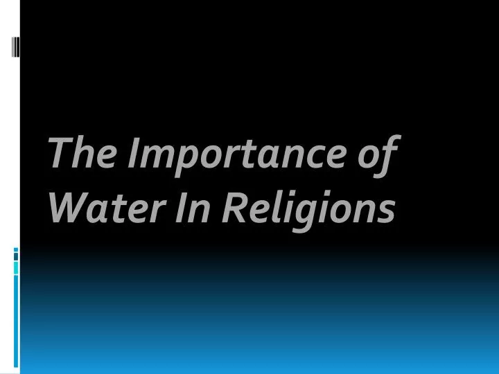 Water In Religion