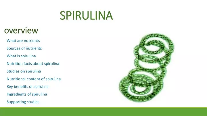 Spirulina Nutrition Chart