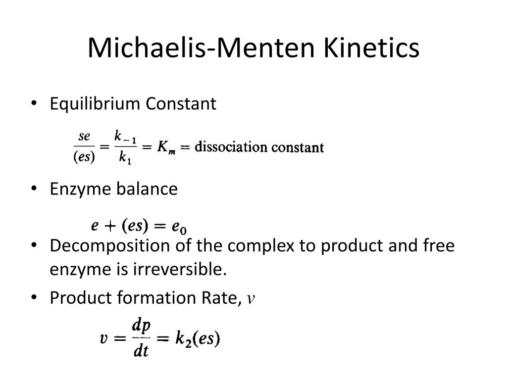 PPT Lecture 4 The of EnzymeCatalyzed Reactions PowerPoint