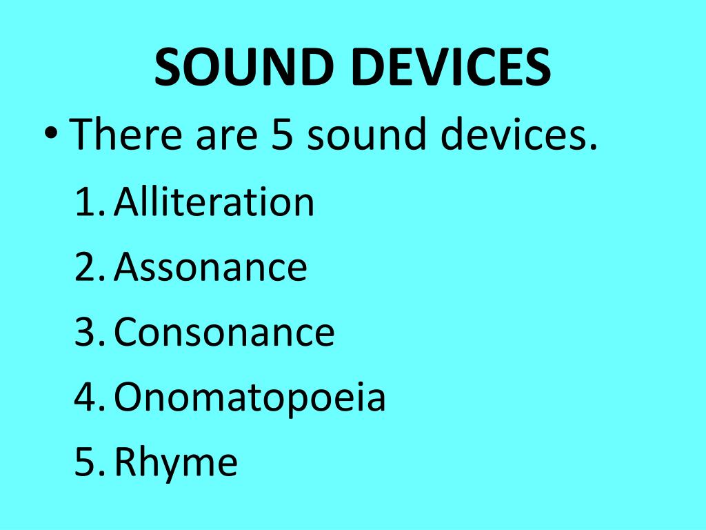 Sound Devices English Worksheet