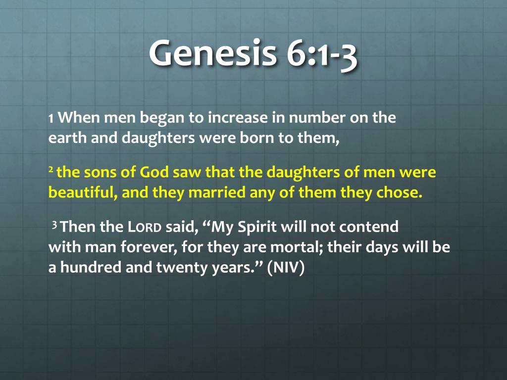 Genesis 6 1 3 Commentary Genesis 6 1 3 Commentary