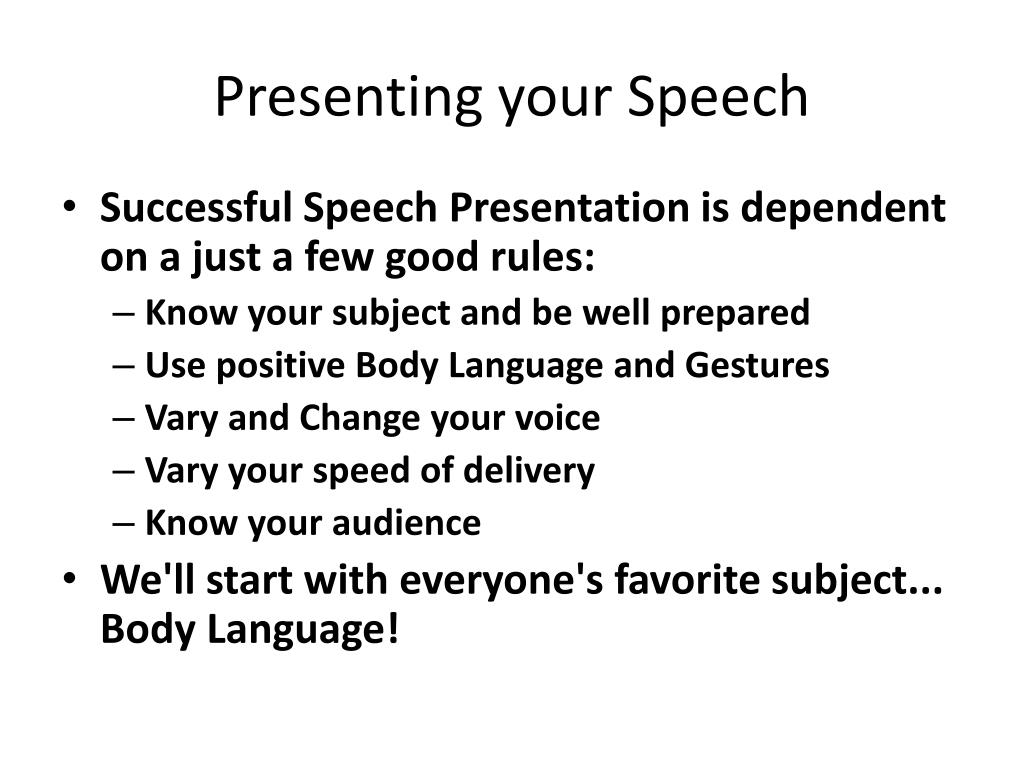 chapter 12 presenting your speech quizlet