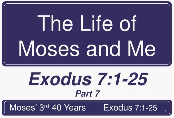 the life of moses and me n.