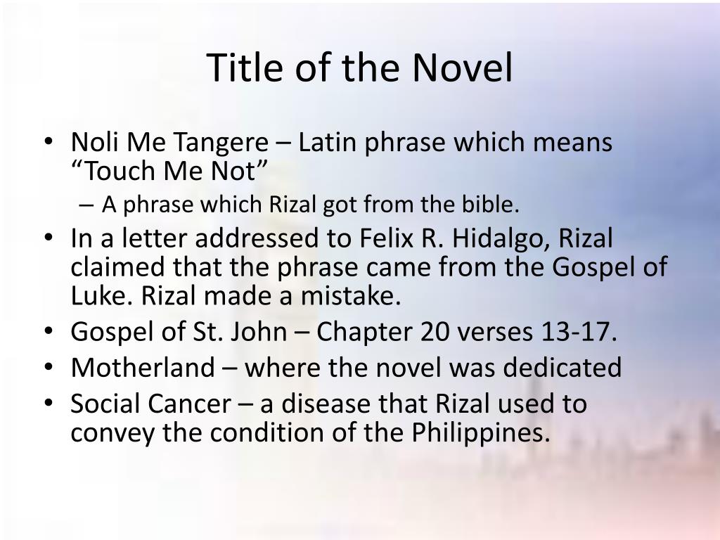 research about noli me tangere