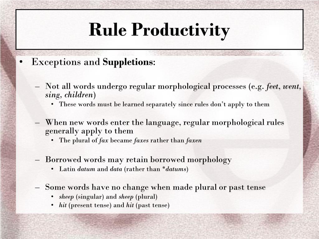 productivity and creativity in morphology