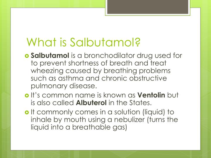 PPT - Salbutamol (Ventolin) PowerPoint Presentation - ID:2319590