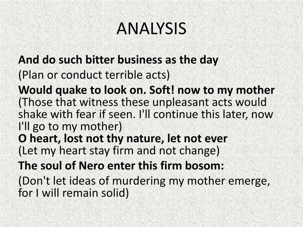 to be or not to be analysis