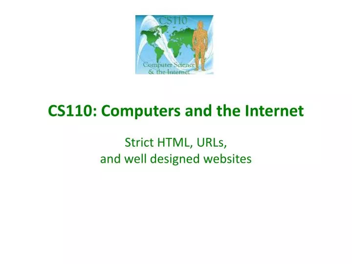 PPT CS110 Computers and the PowerPoint Presentation, free