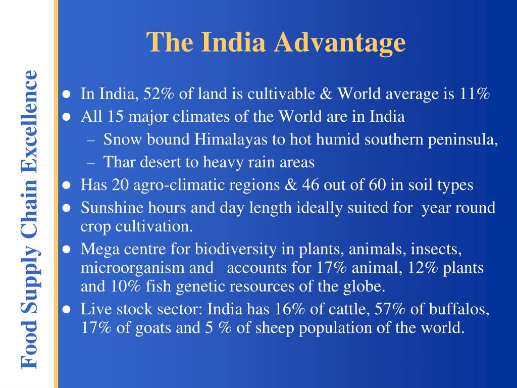 PPT The Food Supply Chain In India Untapped Comparative Advantage PowerPoint Presentation ID