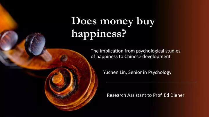 presentation about money and happiness