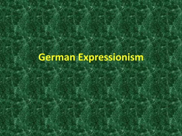 german expressionism n.