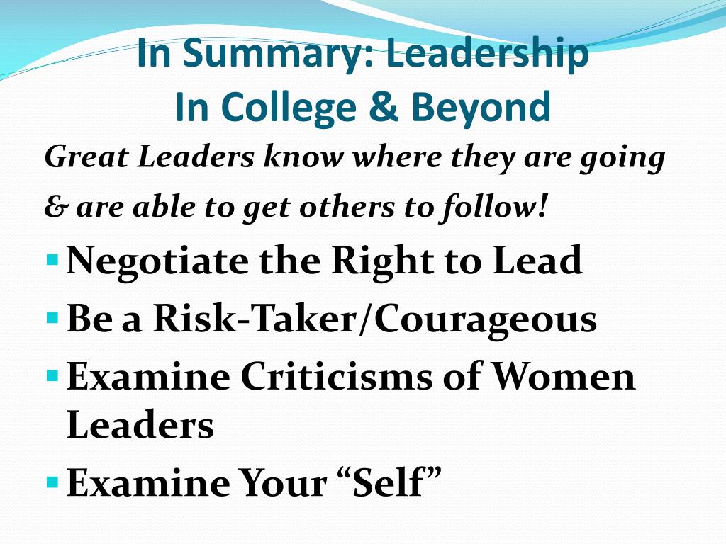 PPT - “2011 NCCWSL Conference” Personal Empowerment for Leadership ...