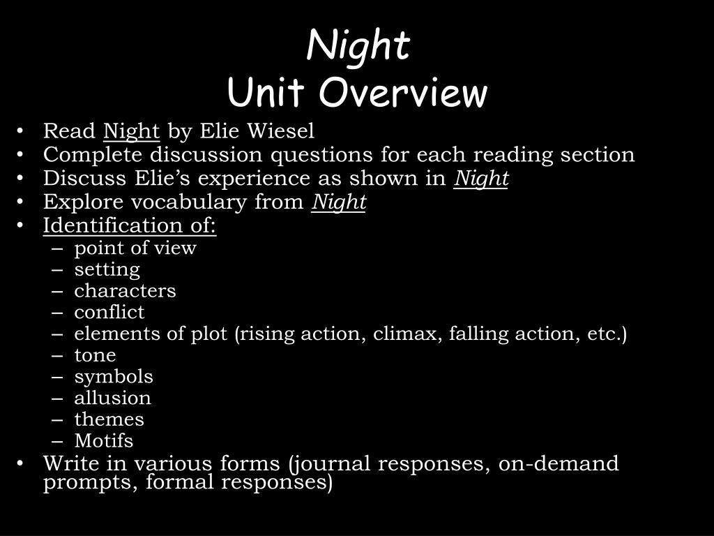 theme of night by elie