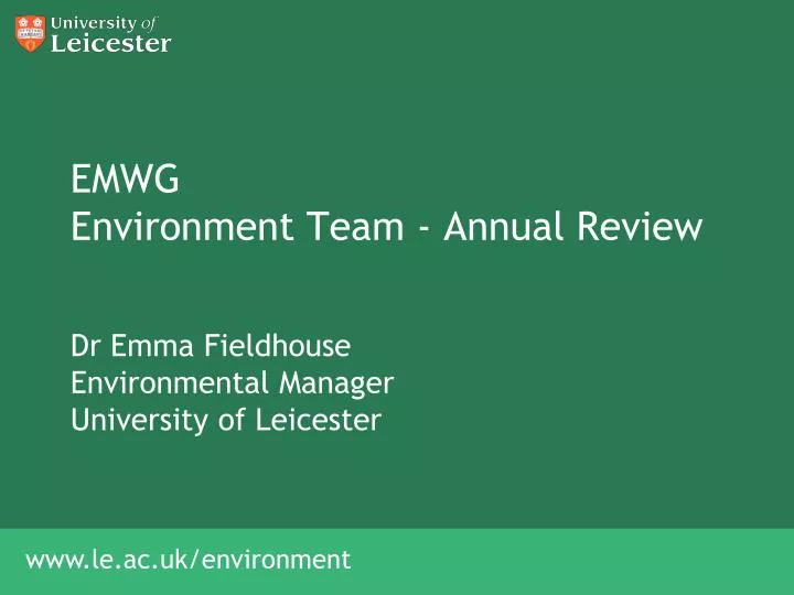 emwg environment team annual review n.