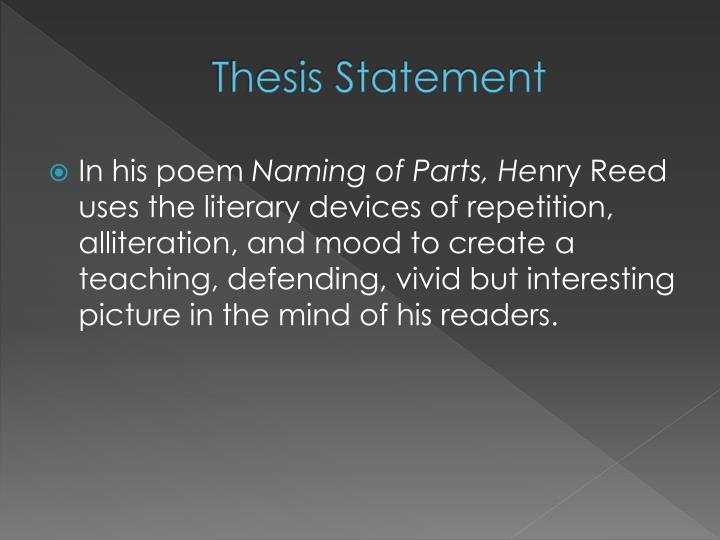 naming of parts henry reed poem