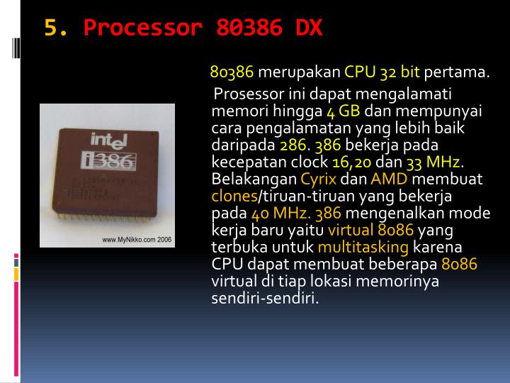 80386 microprocessor 80386 microprocessor
