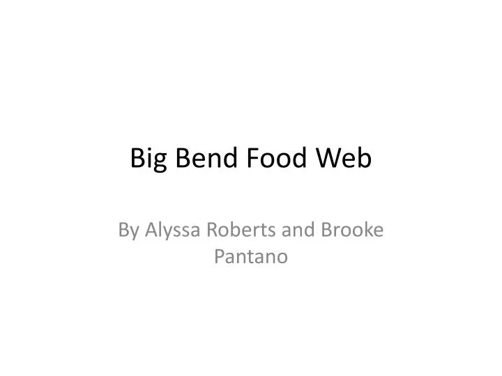 PPT Big Bend Food  PowerPoint Presentation, free download ID2323935