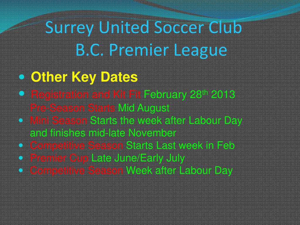 PPT - Surrey United Soccer Club B.C
