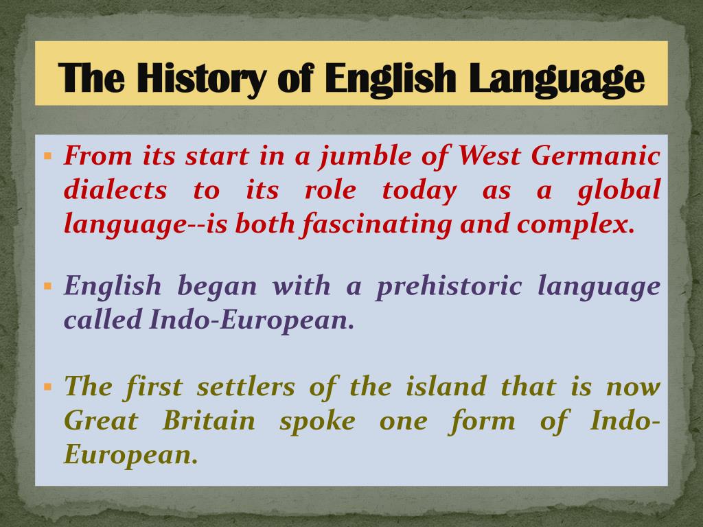 the history of the english language presentation