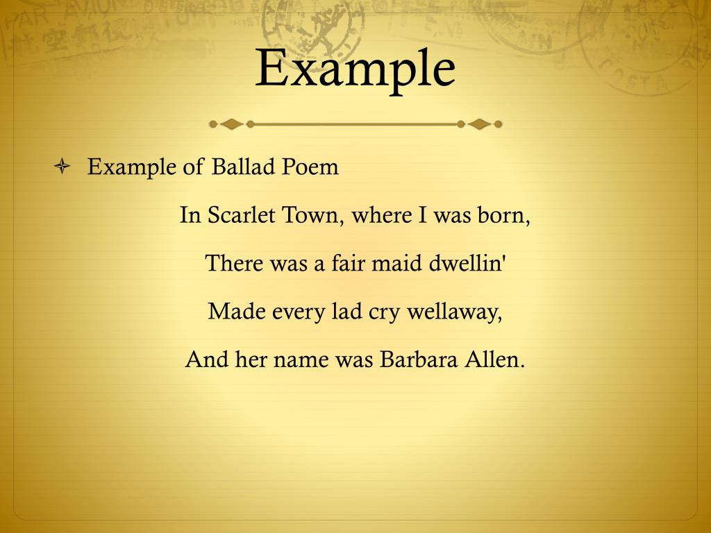 Ballad Examples