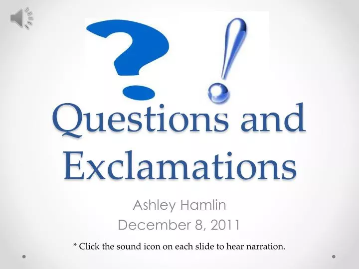 questions and exclamations n.